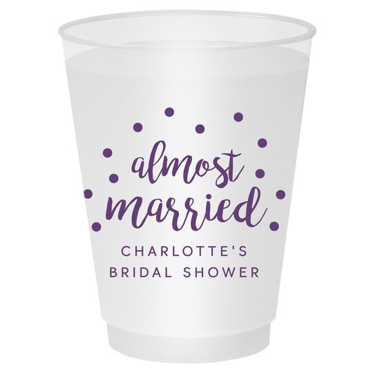 Confetti Dots Almost Married Shatterproof Cups